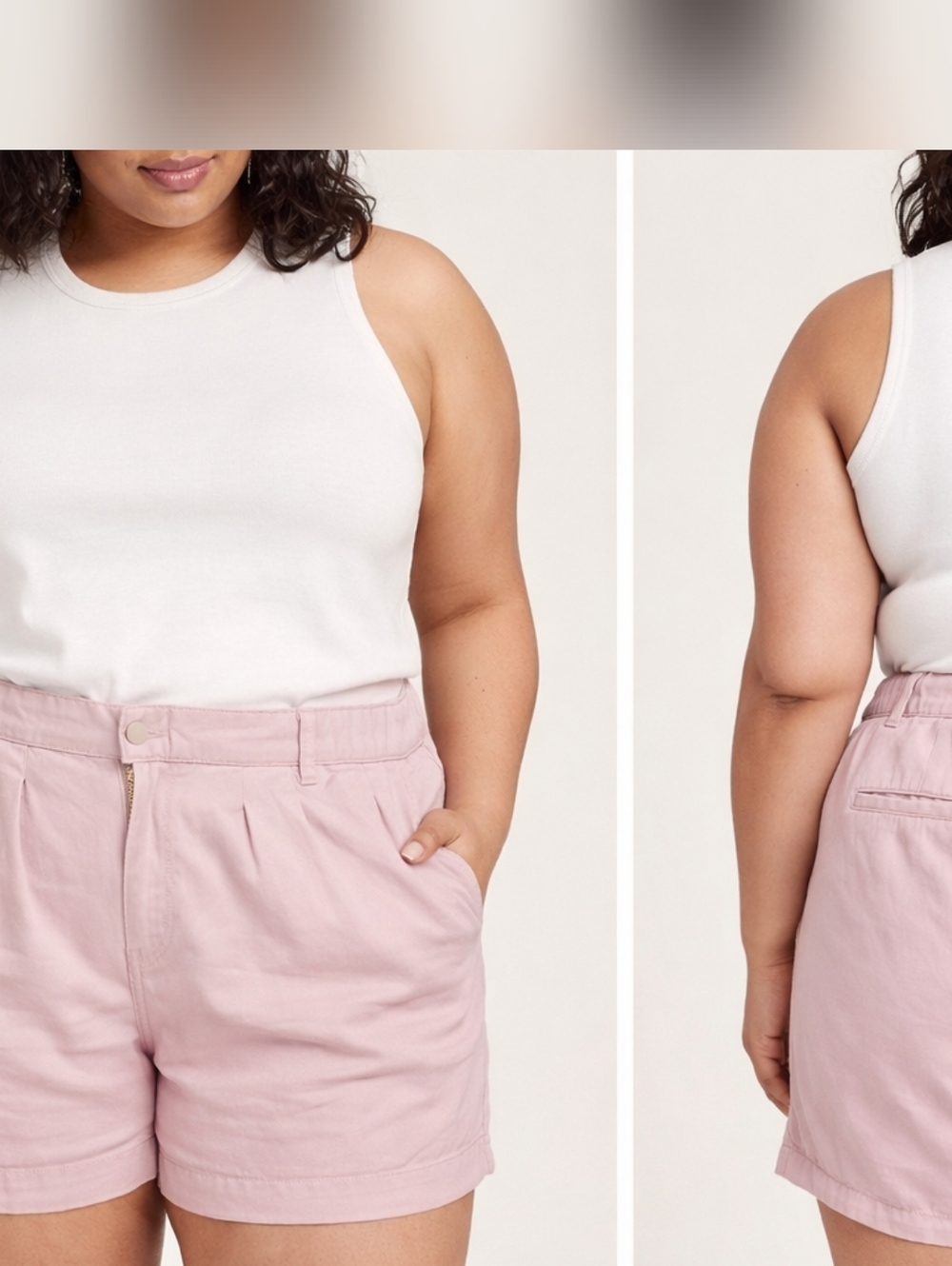 Daily Ritual Women's Size 16W Pink Rose Casual Lyocell Shorts